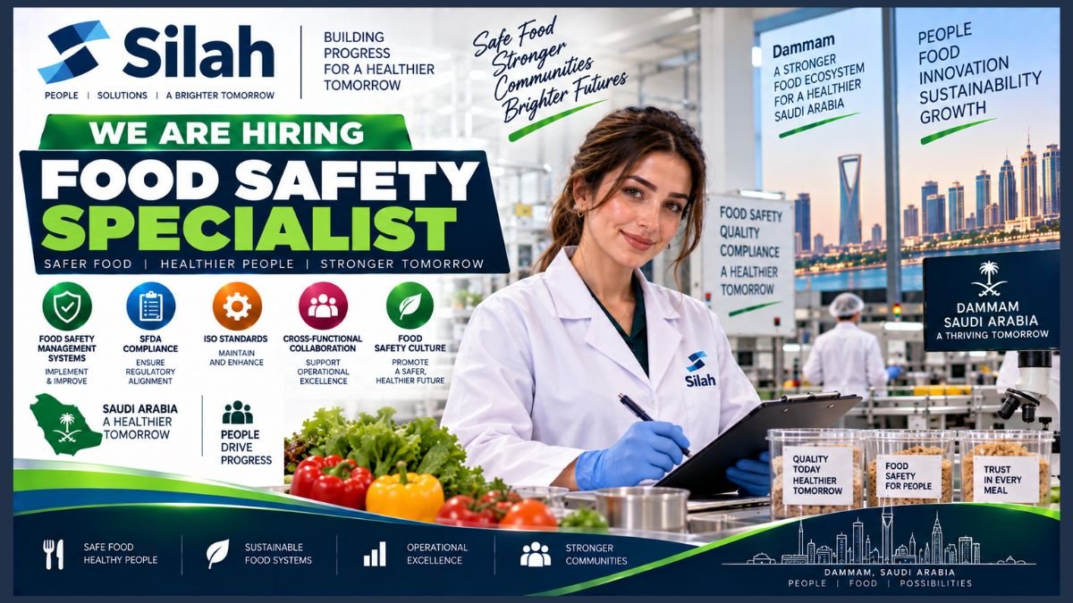 Food Safety Specialist Jobs Dammam, Saudi Arabia 2026