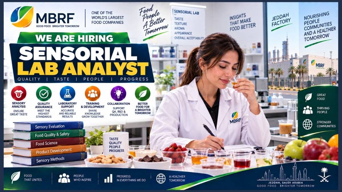 Sensorial Lab Analyst Jobs Jeddah Saudi Arabia 2026