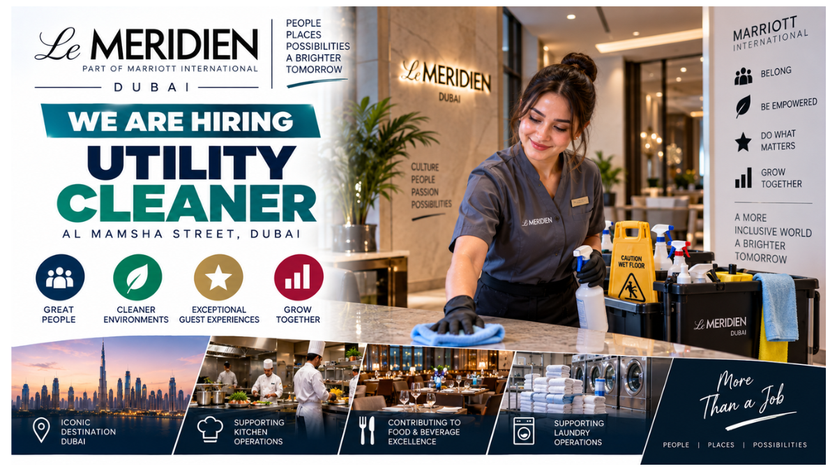 Utility Cleaner Jobs Dubai 2026