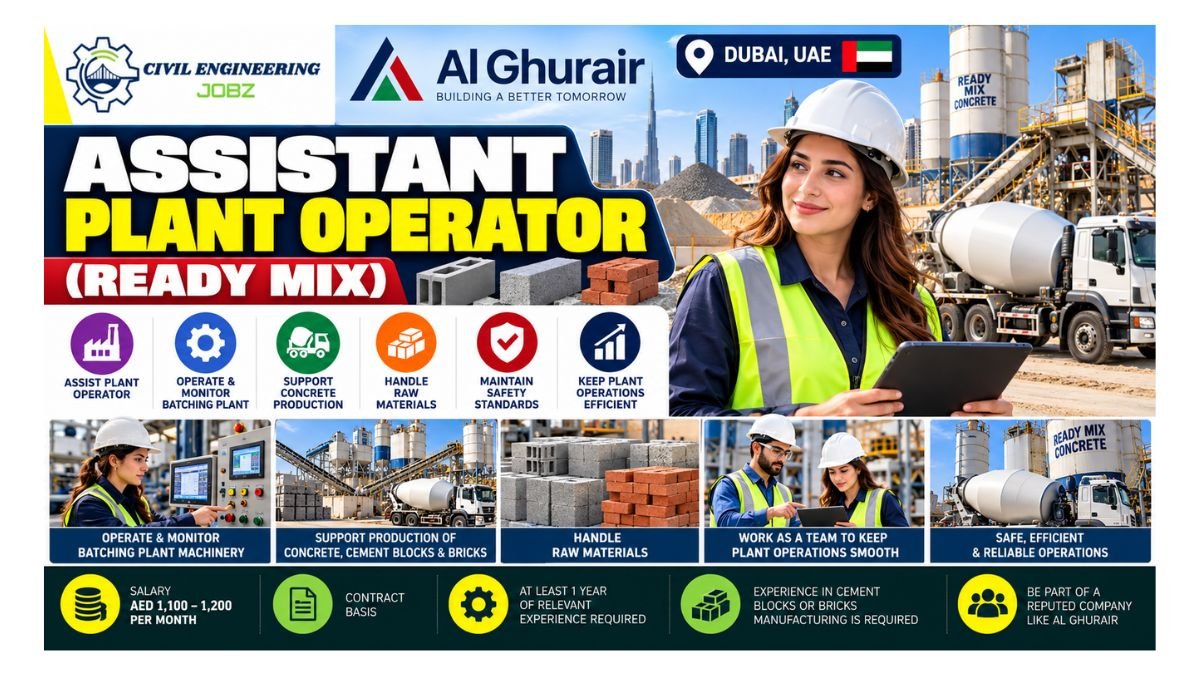 Assistant Plant Operator Jobs Dubai UAE 2026 