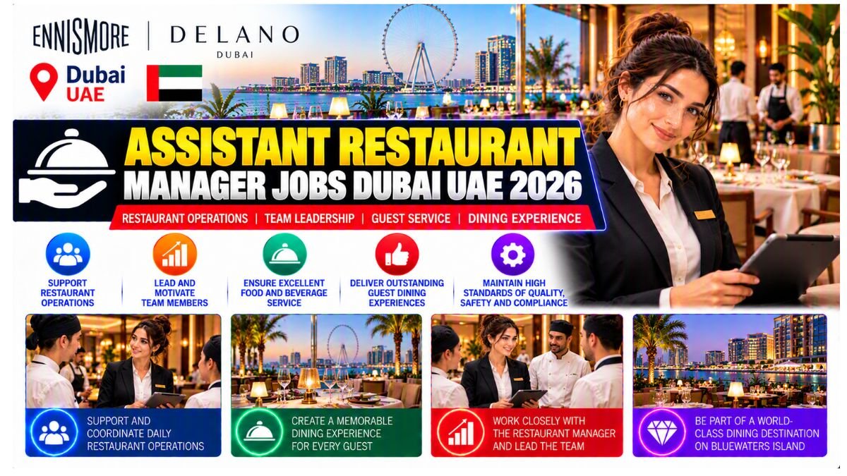 Assistant Restaurant Manager Jobs Dubai UAE 2026