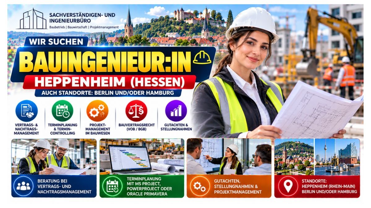 Bauingenieurin Jobs Heppenheim Hesse Germany 2026Â