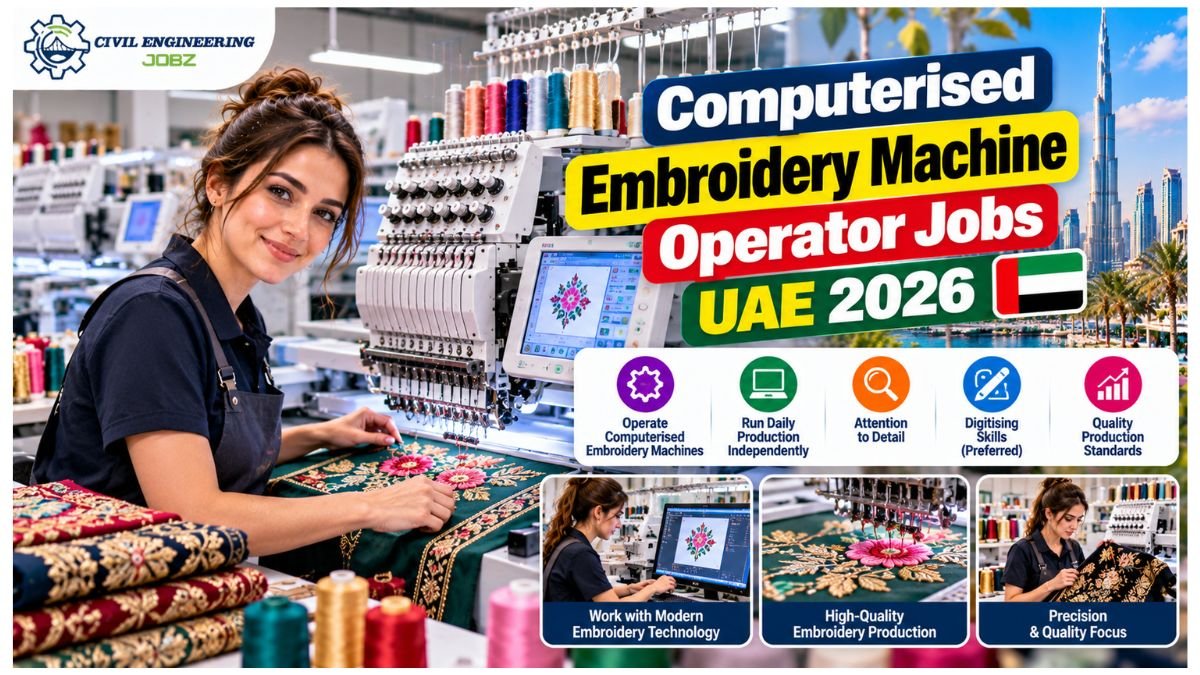 Computerised Embroidery Machine Operator Jobs UAE 2026