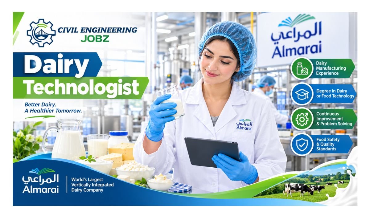 Dairy Technologist Jobs Almarai Al Kharj Saudi Arabia 2026 