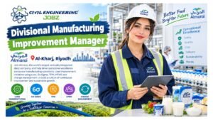 Divisional Manufacturing Improvement Manager Jobs Almarai Saudi Arabia 2026