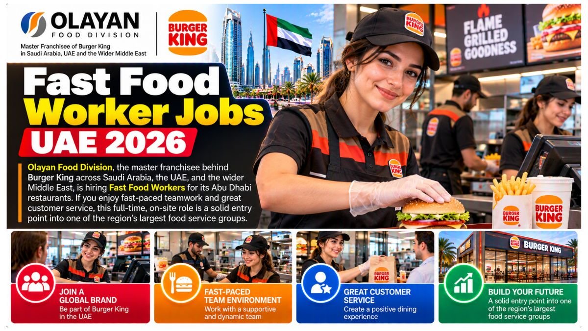 Fast Food Worker Jobs UAE 2026