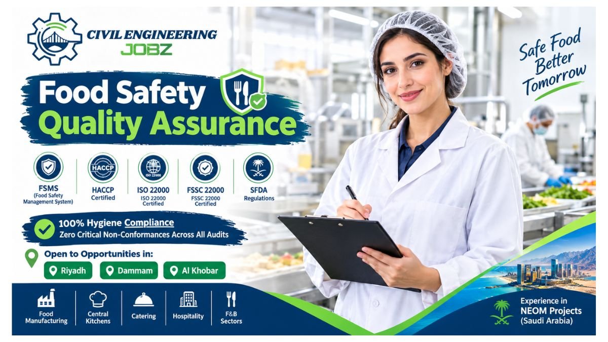 Food Safety Quality Assurance Jobs Saudi Arabia 2026