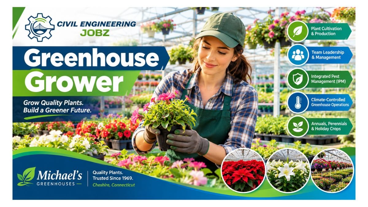 Greenhouse Grower Jobs Cheshire CT USA 2026