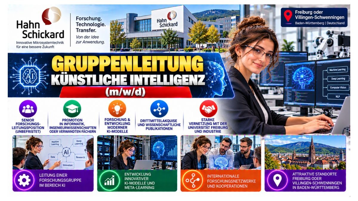 Gruppenleitung Künstliche Intelligenz Jobs Freiburg Germany 2026