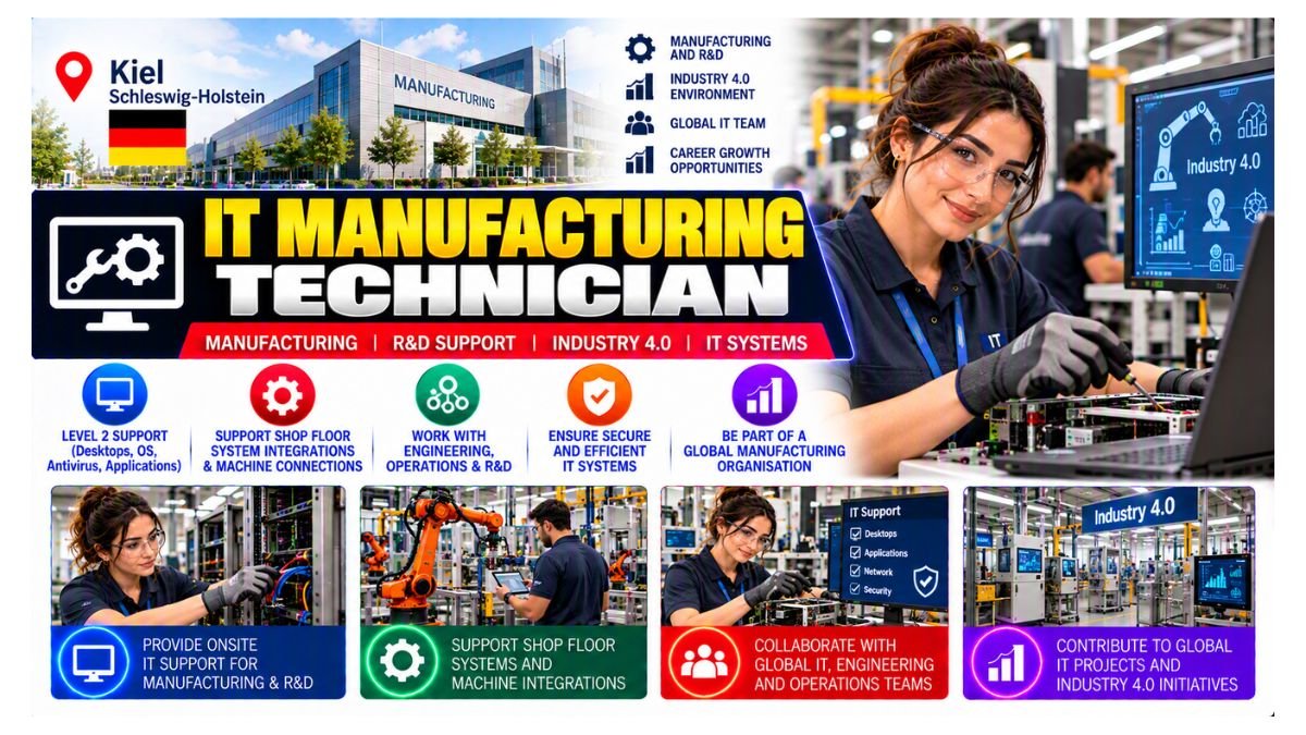 IT Manufacturing Technician Jobs Kiel Schleswig-Holstein Germany 2026