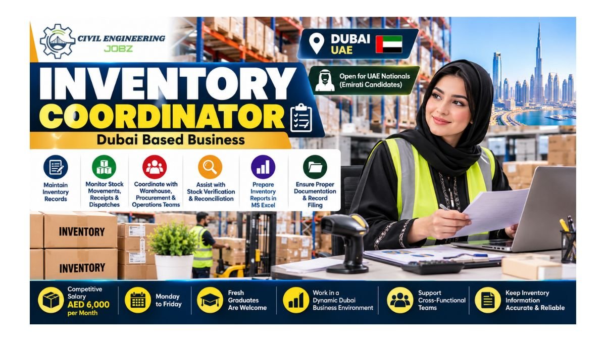 Inventory Coordinator Jobs Dubai 2026
