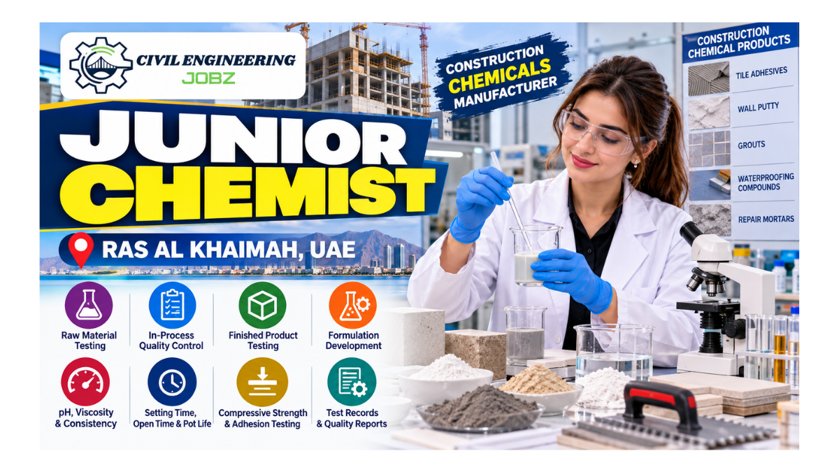 Junior Chemist Jobs Ras Al Khaimah 2026