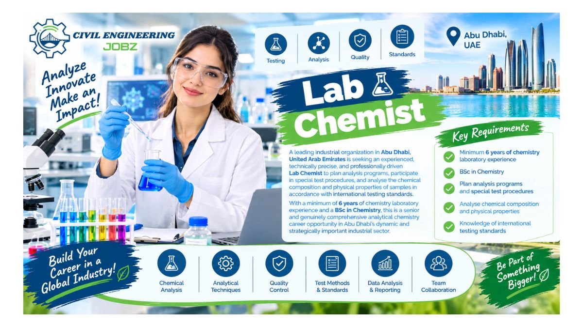 Lab Chemist Jobs Abu Dhabi UAE 2026 