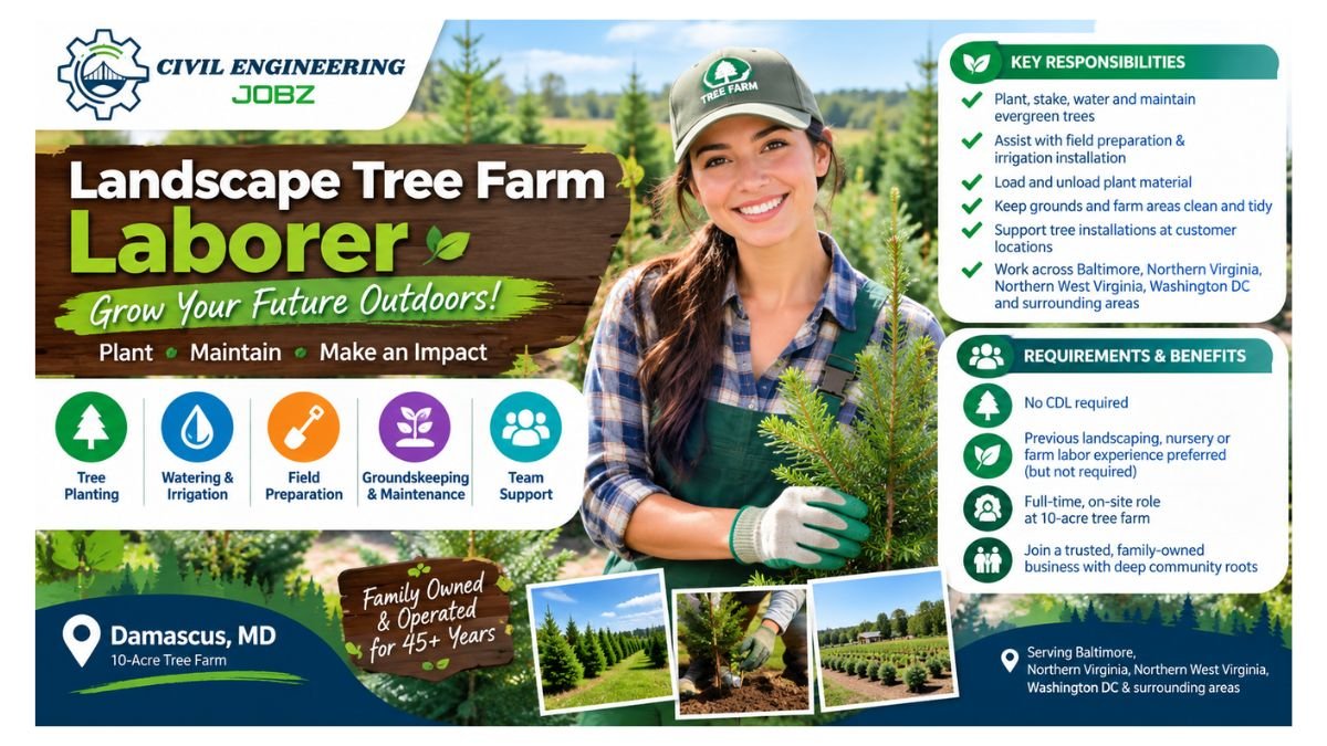 Landscape Tree Farm Laborer Jobs Damascus MD 2026