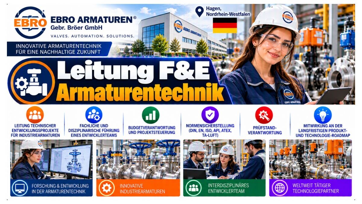 Leitung F&E Armaturentechnik Jobs Hagen NRW Germany 2026