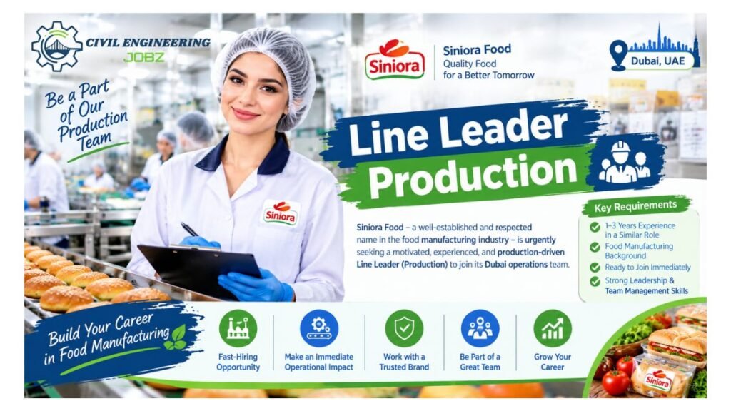 Line Leader Production Jobs Dubai UAE 2026