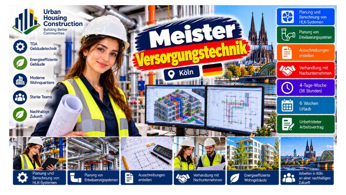 Meister Versorgungstechnik Jobs Cologne Germany 2026
