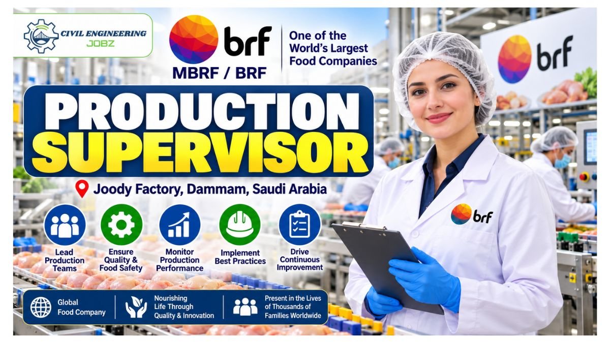 Production Supervisor Jobs BRF Dammam Saudi Arabia 2026