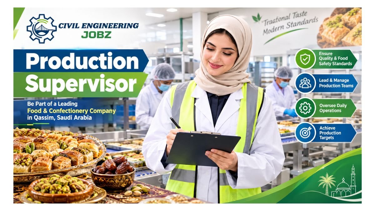 Production Supervisor Jobs Qassim Saudi Arabia 2026 