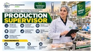 Production Supervisor Jobs Tanmiah Saudi Arabia 2026