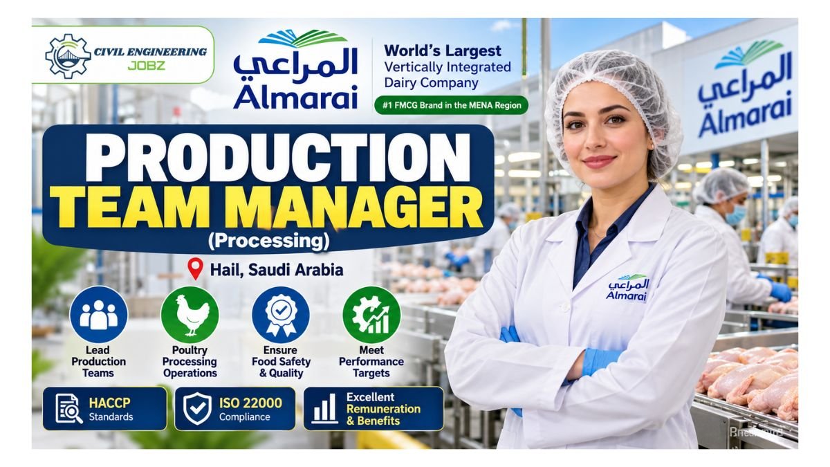 Production Team Manager Jobs Almarai Hail Saudi Arabia 2026
