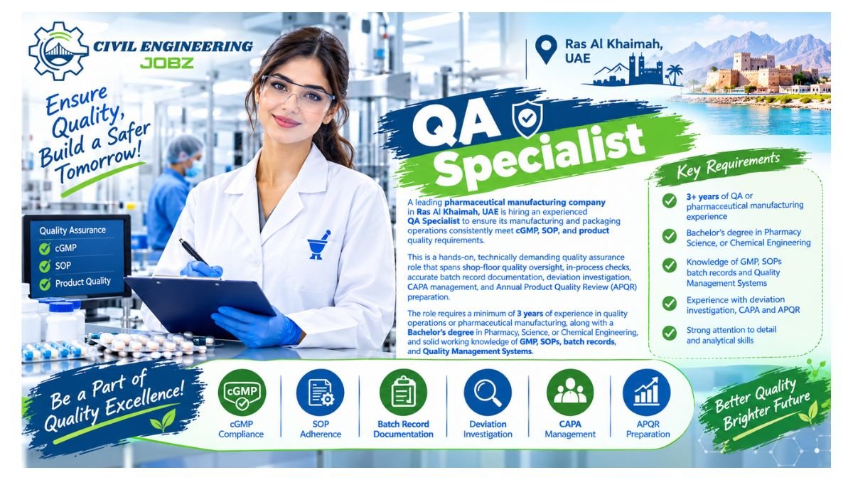 QA Specialist Jobs Ras Al Khaimah UAE 2026 