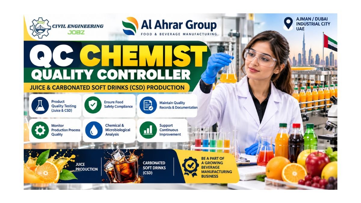 QC Chemist Quality Controller Jobs Ajman Dubai UAE 2026