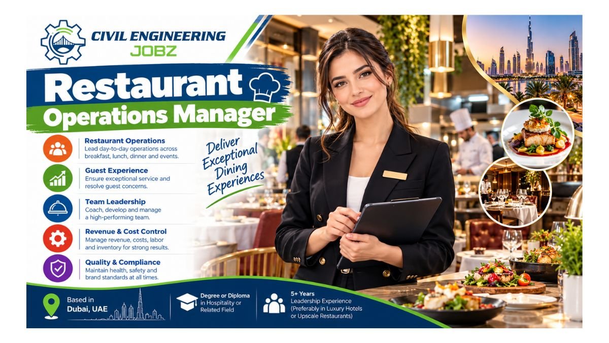 Restaurant Operations Manager Jobs Dubai 2026