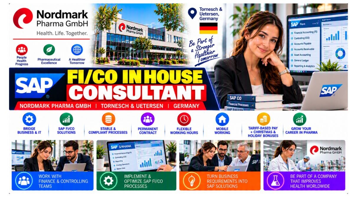 SAP FICO Inhouse Consultant Jobs Tornesch Germany 2026