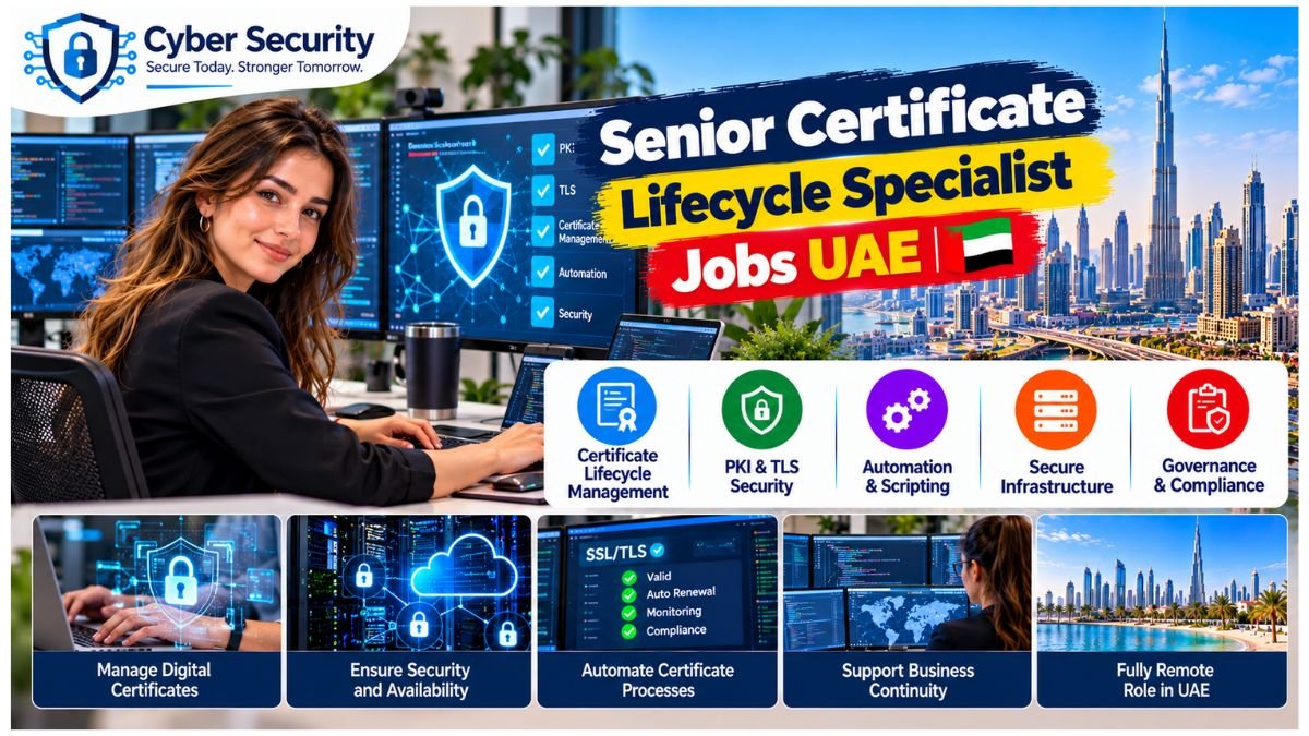 Senior Certificate Lifecycle Specialist Jobs UAE 2026
