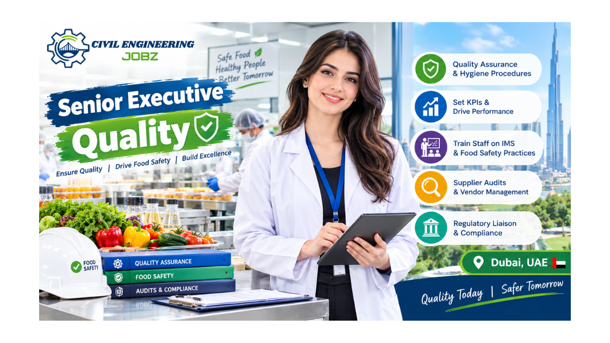 Senior Executive Quality Jobs Dubai UAE 2026