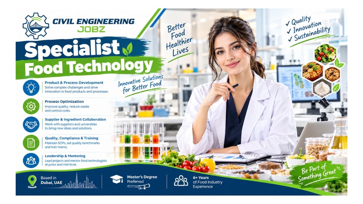 Specialist Food Technology Jobs Dubai 2026