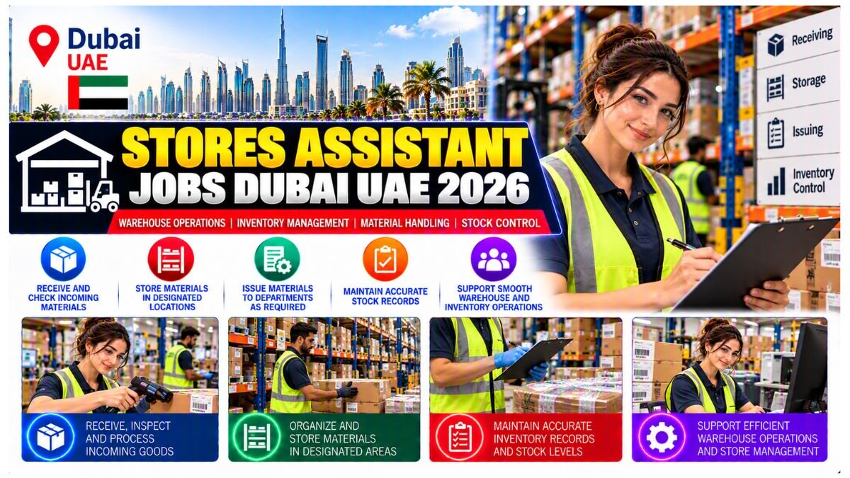 Stores Assistant Jobs Dubai UAE 2026 