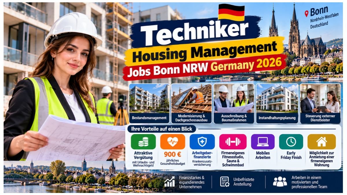 Techniker Housing Management Jobs Bonn NRW Germany 2026