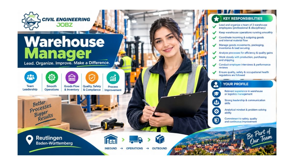 Warehouse Manager Jobs Reutlingen 2026