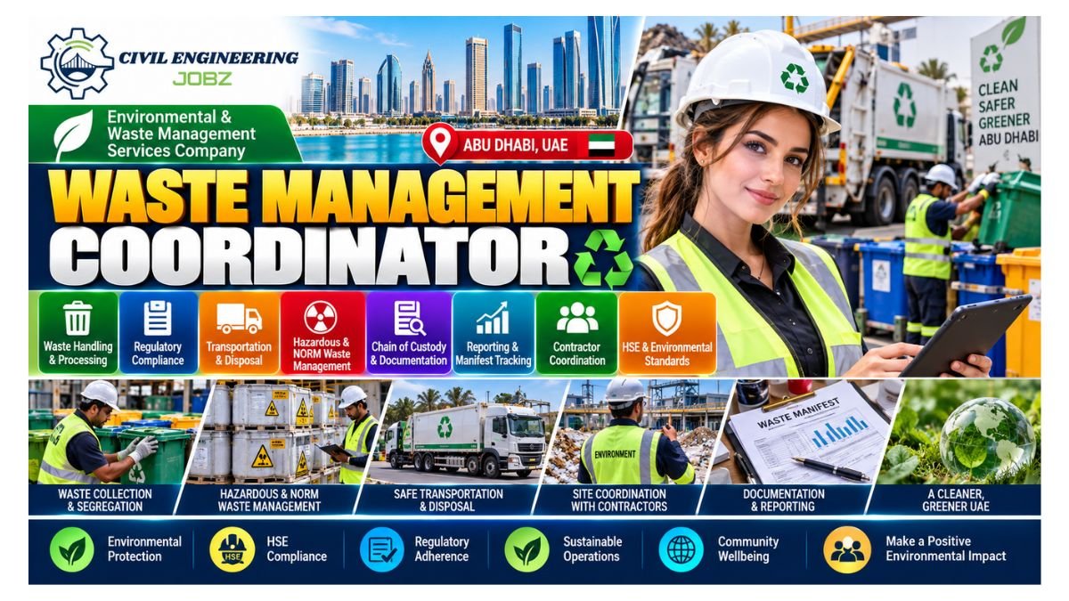 Waste Management Coordinator Jobs Abu Dhabi 2026