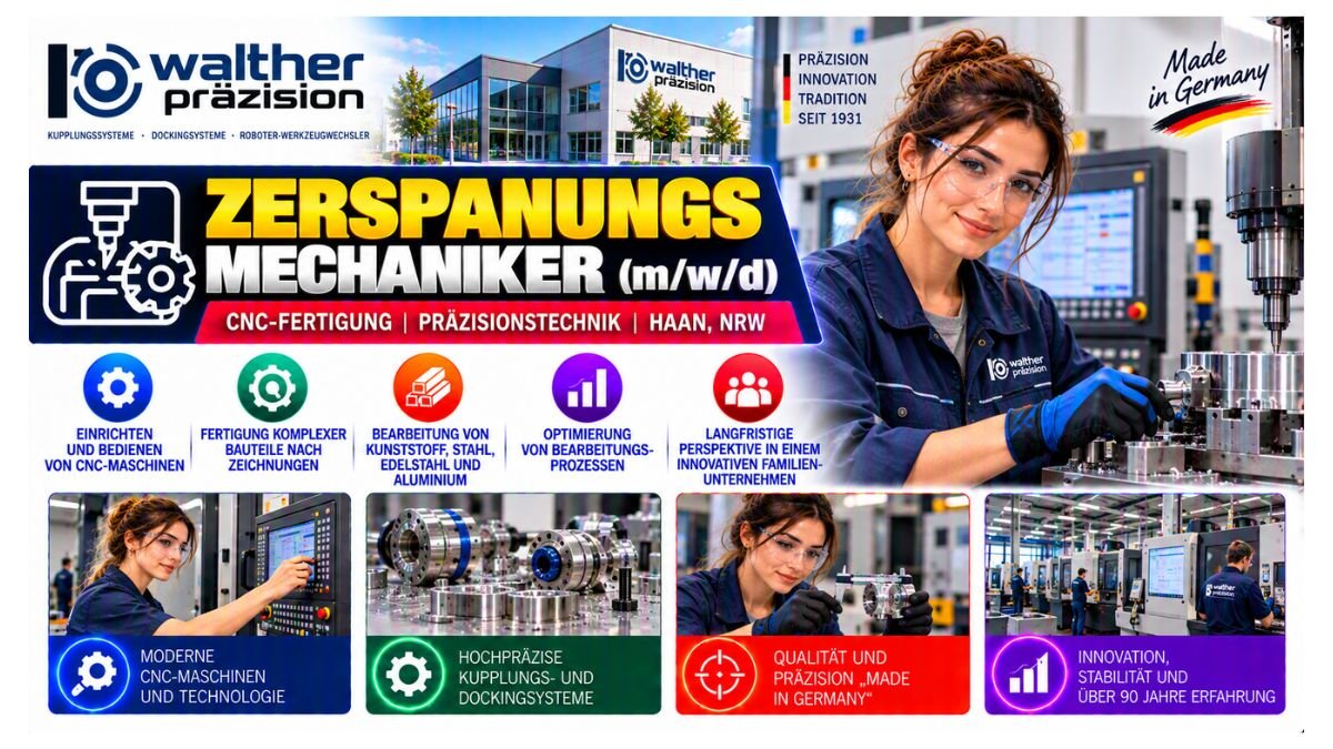 Zerspanungsmechaniker Jobs Haan NRW Germany 2026